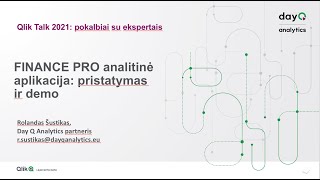 Qlik Sense Finance PRO analitinė aplikacija: pristatymas ir demo