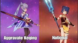 Genshin Impact - Spiral Abyss - Aggravate Keqing & National