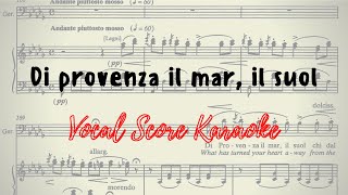 Di provenza il mar, il suol Vocal Score / Karaoke La Traviata - G. Verdi