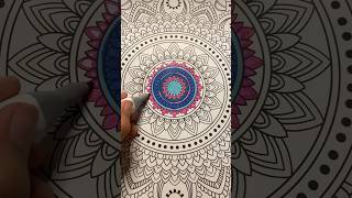 PART 2 Pink and Blue mandala #fyp #art #colors #ohuhumarkers @ohuhuart_official #viral