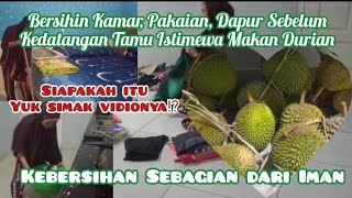 CLEANING MOTIVATION IRT 3 ANAK  || Bersihin Rumah, Dapur, Pakaian Sebelum Makan Durian Bersama⁉️