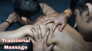 Indian Traditional Saloon Style Head & Body Massage By Indian Barber | Neck Cracking ASMR Massage