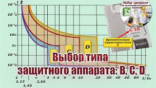 Выбор типа защитного аппарата: В, C, D