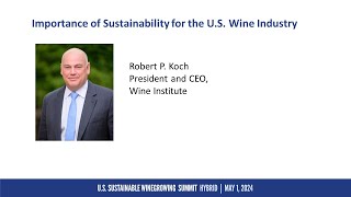 Importance of Sustainability for the U.S. Wine Industry