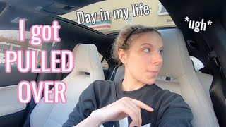 I got *PULLED OVER* + workout + surprising my boyfriend | LA Vlog