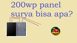 Panel surya 100 wp dua buah dipasang seri bisa apa?