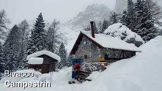 Ciaspolata/Pellata nella neve al Bivacco Campestrin