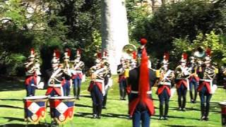 The French presidential guard symphony playing at Hotel de Beauvau gardens