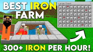 THE Best IRON Farm In Minecraft Pocket Edition