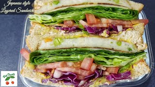 Veg Sandwich | Japanese style layered Sandwich by Veg Treatz