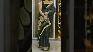 Black printed cotton saree with black readymade sleeveless Blouse | How to drape a saree? #sareehaul