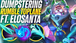 Dumpstering Rumble toplane ft.elosanta. Crit Nasus DESTROYS Rumble | Carnarius | League of Legends