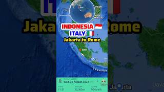 INDONESIA TO ITALY JAKARTA TO ROME FLIGHT ROUTE EMIRATES 21/8/2024 #shorts #aviation #aeroplane