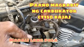 Paano magkabit ng carborator / how to install carborator CT150 boxer