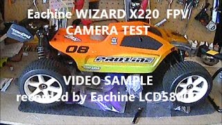 Eachine Wizard X220 stock FPV camera video test recorded by Eachine LCD5800D FPV DVRMonitor