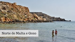 Norte de Malta e ilha de Gozo, no Mediterrâneo