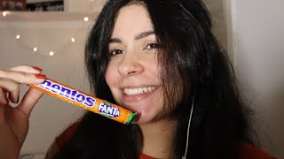 ASMR COMENDO MENTOS E RESPONDENDO PERGUNTAS