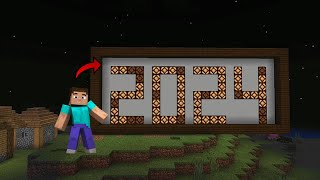 I Celebrated NEW YEAR in MINECRAFT ! New Year Hacks !