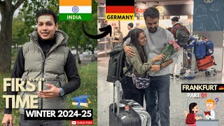 India🇮🇳 To Germany🇩🇪 First Time Full Vlog | Frankfurt Airport Germany Part 01 | Winter Intake 2024