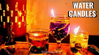 Water Candles Diwali 2021 - How to make Water DIYAS - No wax Candle Water lamps Home Decor DIY