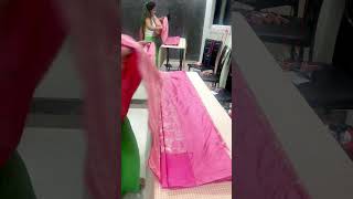 Open pallu with pleats till elbow / Prepleating & Boxfolding/ open pallu Prepleating #prepleating