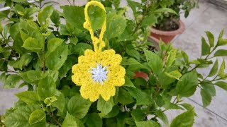 Six petal crochet flower design | how to crochet a flower