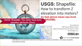 CIVIL 3D USGS SHAPE FILES How to transform Z elevation or Surface elevation  into meters