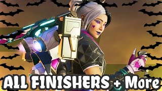 All Finishers with Valkyrie’s Giddy Glider Skin - Apex Legends [4K 60 FPS]