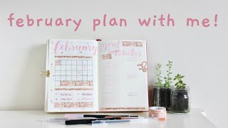 February Plan with Me || cute and simple bujo setup