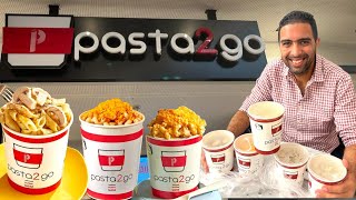 Pasta 2 Go . باستا تو جو . احلي مكرونات ممكن تاكلها بأي نوع صوص انت تختاره . جبنا المنيو كله