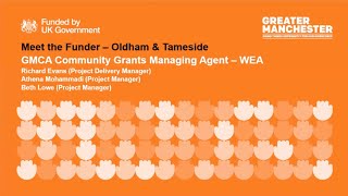 Meet The Funder - GMCA Community Grants Managing Agent