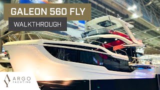 POV Yacht Tour of the spacious Galeon 560 FLY at Dusseldorf Boat Show 2024 | 4K & 60FPS