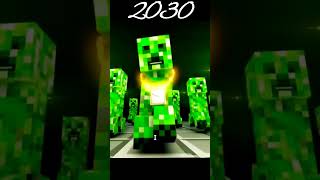 Minecraft dancing creeper transformation in different years #minecraft #shorts