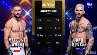 MATEUSZ GAMROT VS DAN HOOKER FULL FIGHT UFC 305