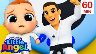 Karate Black Belt Song | 1 Hour of Little Angel Exercise Nursery Rhymes