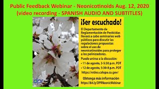 Seminario Web para el Comentario Público agosto 12 (grabación de video)