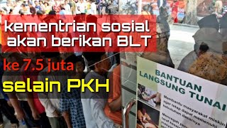 Kemensos akan bagikan bantuan langsung tunai selain PKH