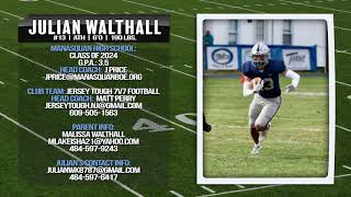 Julian Walthall 2022-23 Football Highlights | Manasquan HS '24