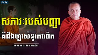 សភាវៈរបស់បញ្ញាគឺដឹងច្បាស់នូវអារម្មណ៍, ជា គឹមសាន Chea Kimsan| chea kimsan 2023