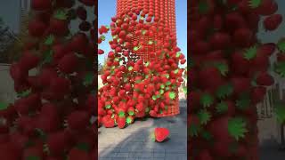 There are so many strawberries, let’s eat🍓3D Special Effects   3D Animation #shorts #vfxhd