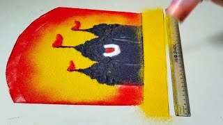 Simple and Easy Ram Navmi Rangoli/Beautiful Rangoli/ Colour Full 3 Rangoli Designs.