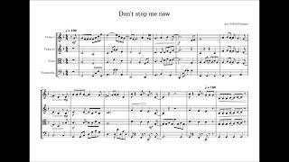 Queen - Don't stop me now (string quartet) #freesheetmusic