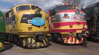 Streamliners Sunday 2022 - Goulburn Rail Heritage Centre display of noisy vintage diesel locomotives