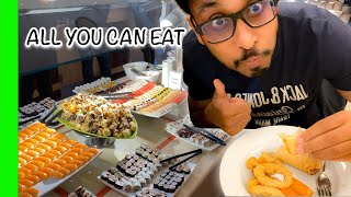 Giant BUFFET!! ITALIAN + JAPENESE + CHINESE | All You Can Eat STREET FOOD IN MILAN CITY