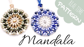 Beading Tutorial - Mandala pendant with Superduo, Bar y Miyuki