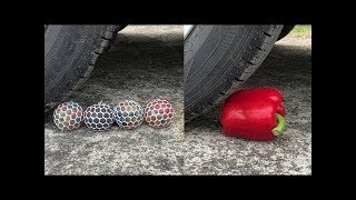 Crushing Crunchy & Soft Things by Car! - Balloon, Orbeez, Watermelon and More!