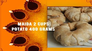 Maida 2 cups potato 400 grams - Ring samosa in easy way