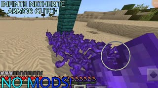 INFINTE NETHERITE ARMOR GLITCH in minecraft! NO MODS!