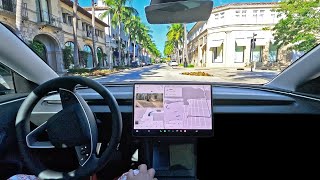 Tesla FSD Drives from Worth Avenue in Palm Beach to the PBI Airport, But Can It Drop You Curbside?