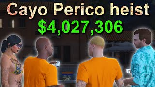 GTA Online Cayo Perico: Robbing $4,027,306 | Full Stealth (Hard Mode & John Wick + Elite Challenge)